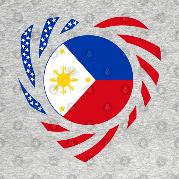 Filipino American Multinational Patriot Flag (Heart) by Village Values